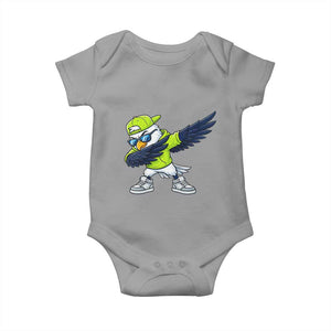 Cool Dabbing Hawk Sports Graphic Baby Onesie Neon Green Game Day Fan