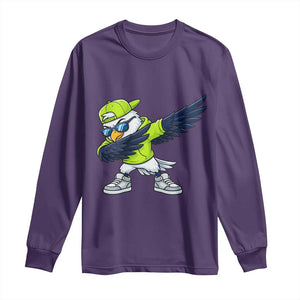 Cool Dabbing Hawk Sports Graphic Long Sleeve Shirt Neon Green Game Day Fan