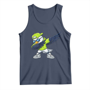 Cool Dabbing Hawk Sports Graphic Tank Top Neon Green Game Day Fan