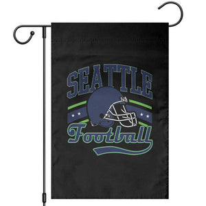 Classic Seattle Athletic Helmet Graphic Garden Flag Vintage Game Day Sports Fan