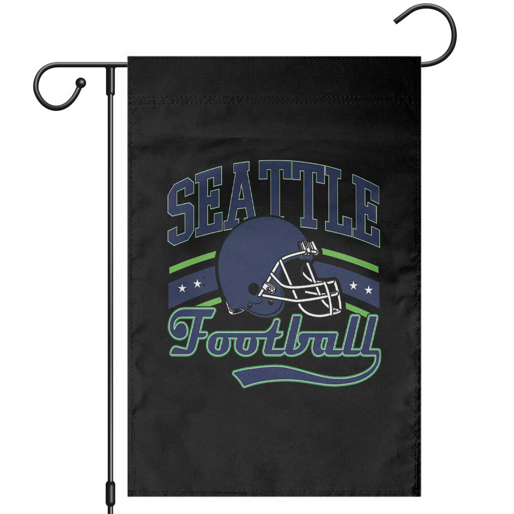 Classic Seattle Athletic Helmet Graphic Garden Flag Vintage Game Day Sports Fan TS02 Black Print Your Wear