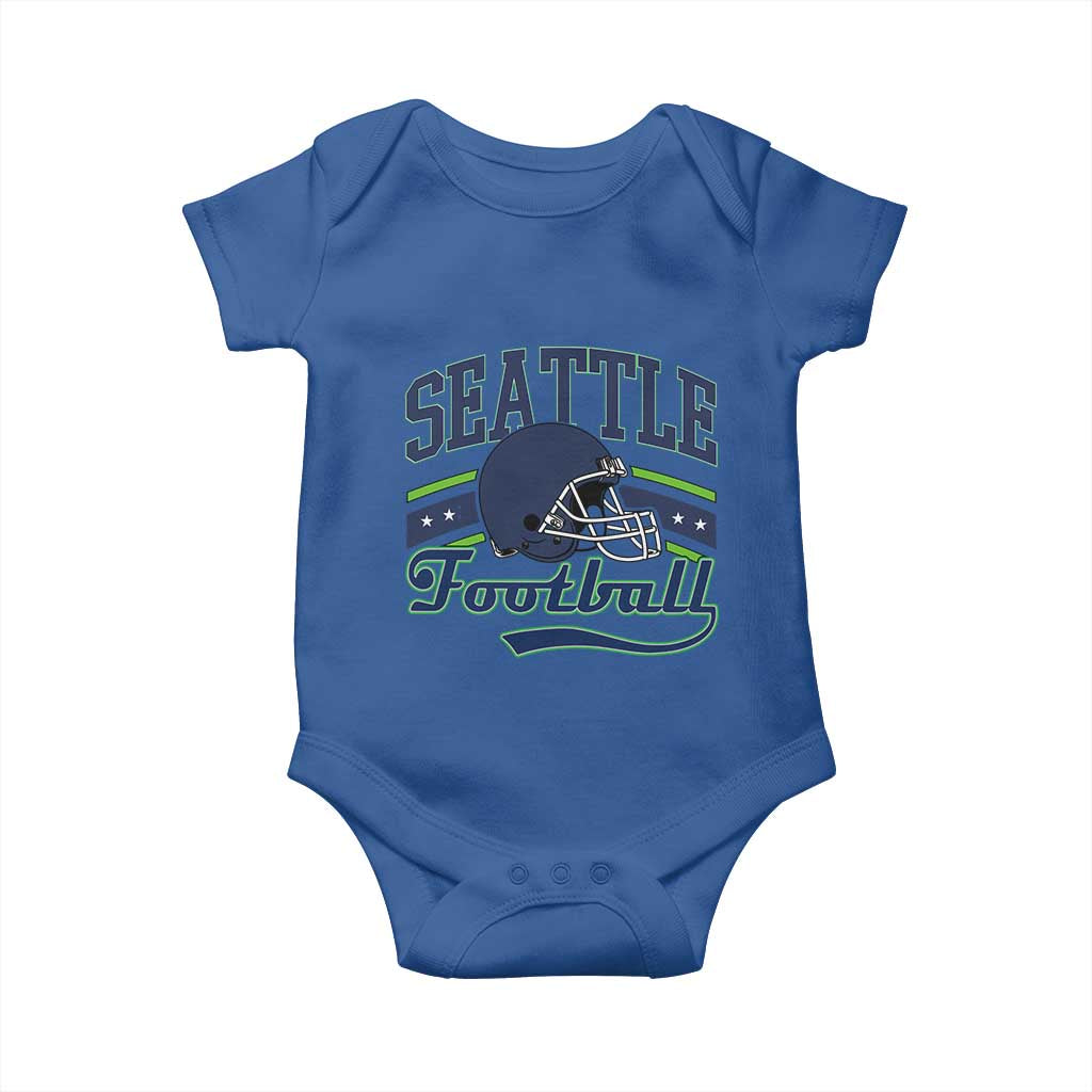 Classic Seattle Athletic Helmet Graphic Baby Onesie Vintage Game Day Sports Fan