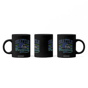 Classic Seattle Athletic Helmet Graphic Coffee Mug Vintage Game Day Sports Fan