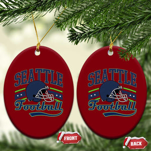 Classic Seattle Athletic Helmet Graphic Ceramic Ornament Vintage Game Day Sports Fan