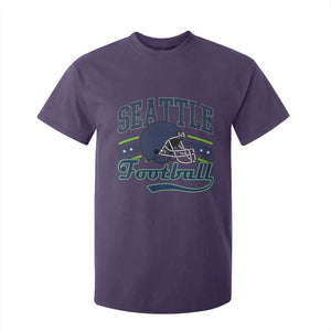 Classic Seattle Athletic Helmet Graphic T Shirt For Kid Vintage Game Day Sports Fan