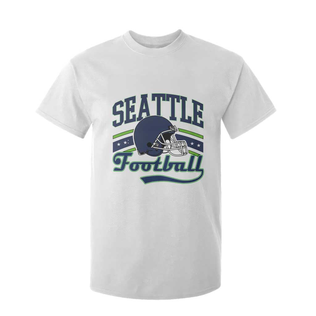 Classic Seattle Athletic Helmet Graphic T Shirt For Kid Vintage Game Day Sports Fan
