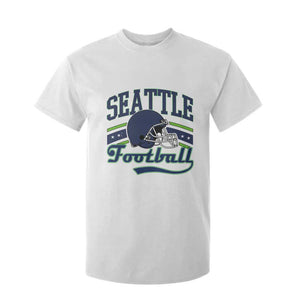 Classic Seattle Athletic Helmet Graphic T Shirt For Kid Vintage Game Day Sports Fan