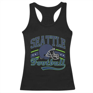 Classic Seattle Athletic Helmet Graphic Racerback Tank Top Vintage Game Day Sports Fan
