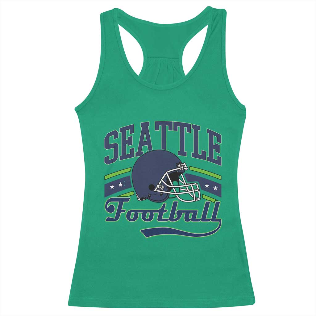 Classic Seattle Athletic Helmet Graphic Racerback Tank Top Vintage Game Day Sports Fan