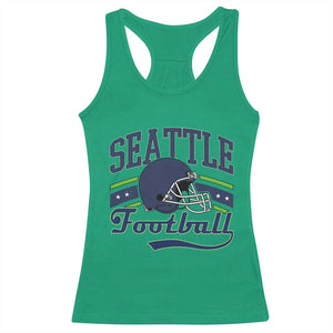 Classic Seattle Athletic Helmet Graphic Racerback Tank Top Vintage Game Day Sports Fan