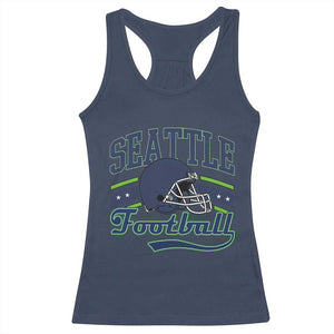 Classic Seattle Athletic Helmet Graphic Racerback Tank Top Vintage Game Day Sports Fan