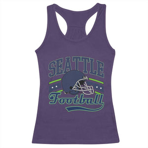 Classic Seattle Athletic Helmet Graphic Racerback Tank Top Vintage Game Day Sports Fan
