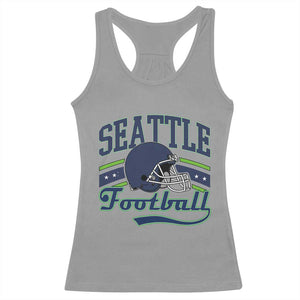 Classic Seattle Athletic Helmet Graphic Racerback Tank Top Vintage Game Day Sports Fan