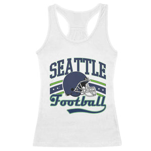 Classic Seattle Athletic Helmet Graphic Racerback Tank Top Vintage Game Day Sports Fan