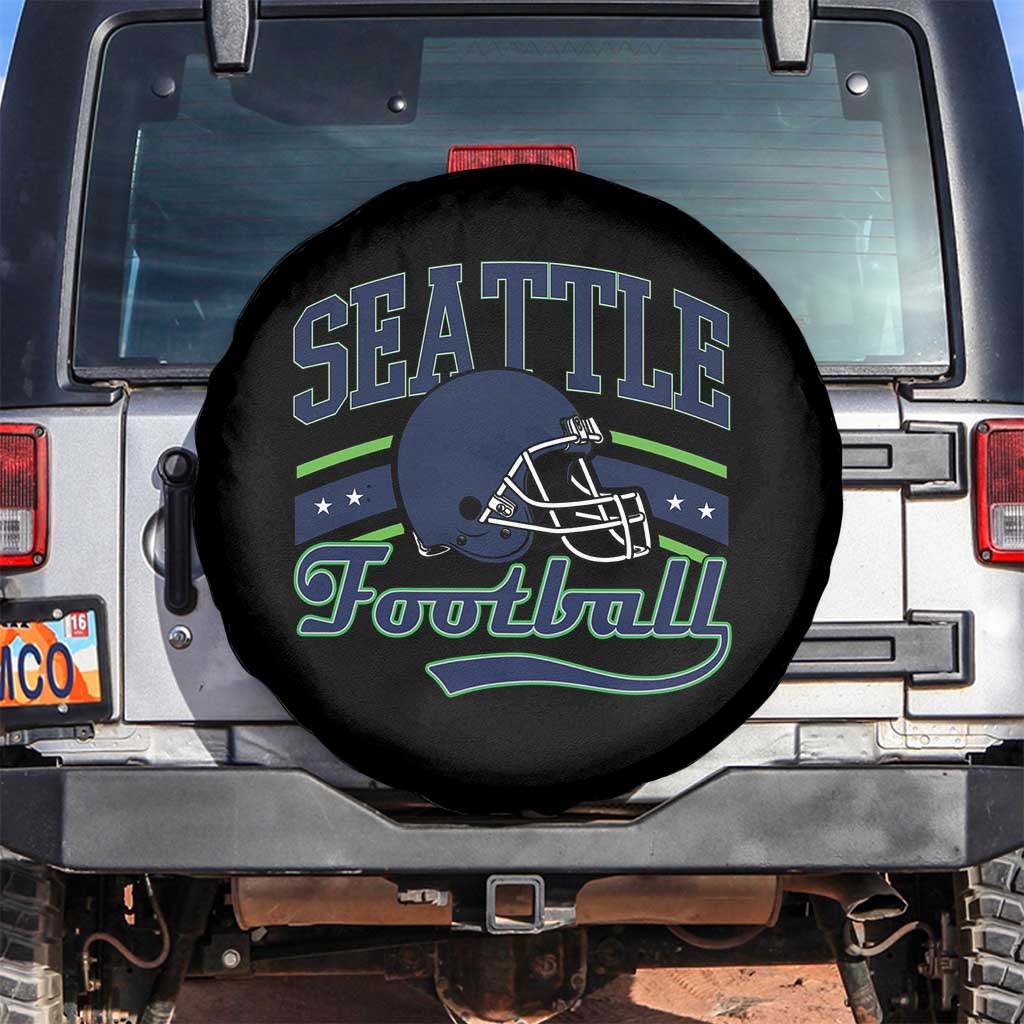 Classic Seattle Athletic Helmet Graphic Spare Tire Cover Vintage Game Day Sports Fan