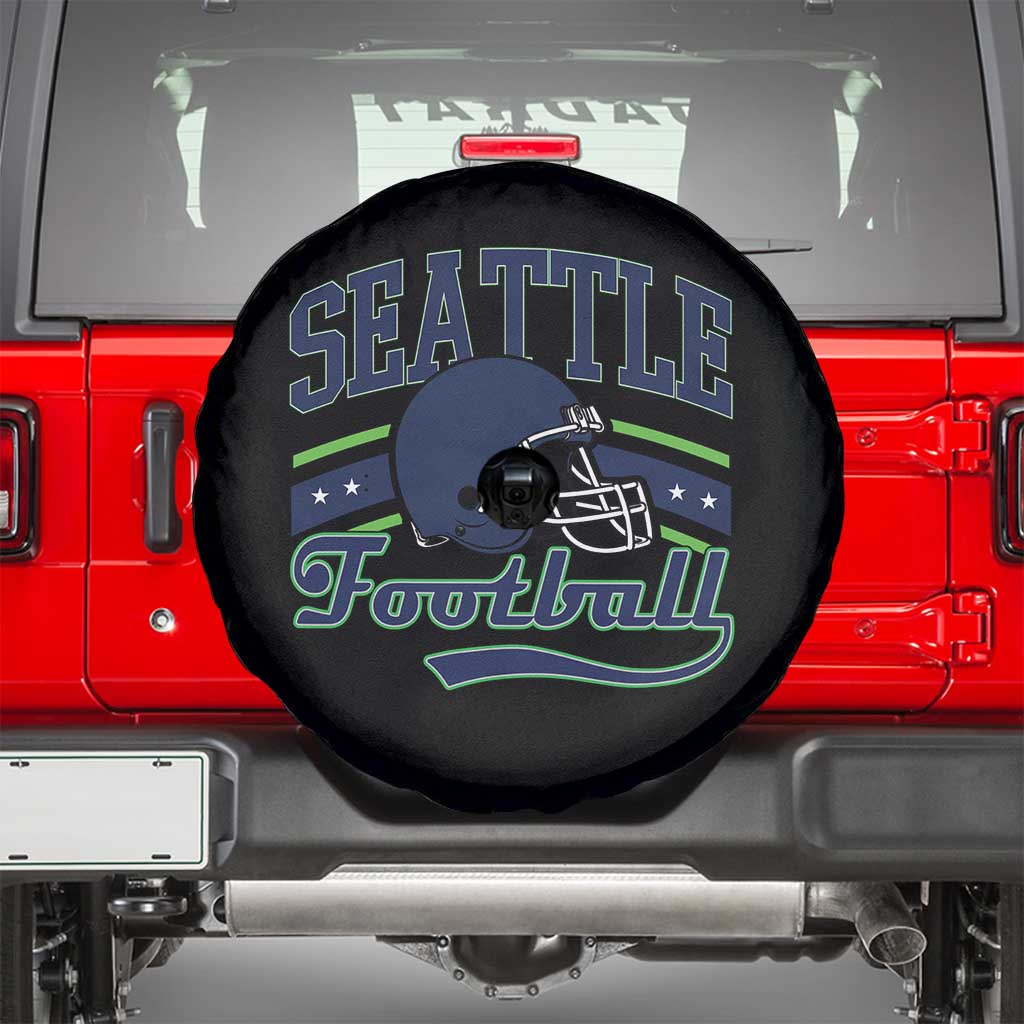 Classic Seattle Athletic Helmet Graphic Spare Tire Cover Vintage Game Day Sports Fan