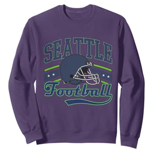 Classic Seattle Athletic Helmet Graphic Sweatshirt Vintage Game Day Sports Fan