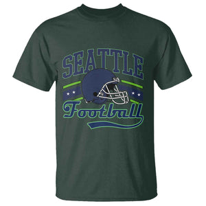 Classic Seattle Athletic Helmet Graphic T Shirt Vintage Game Day Sports Fan