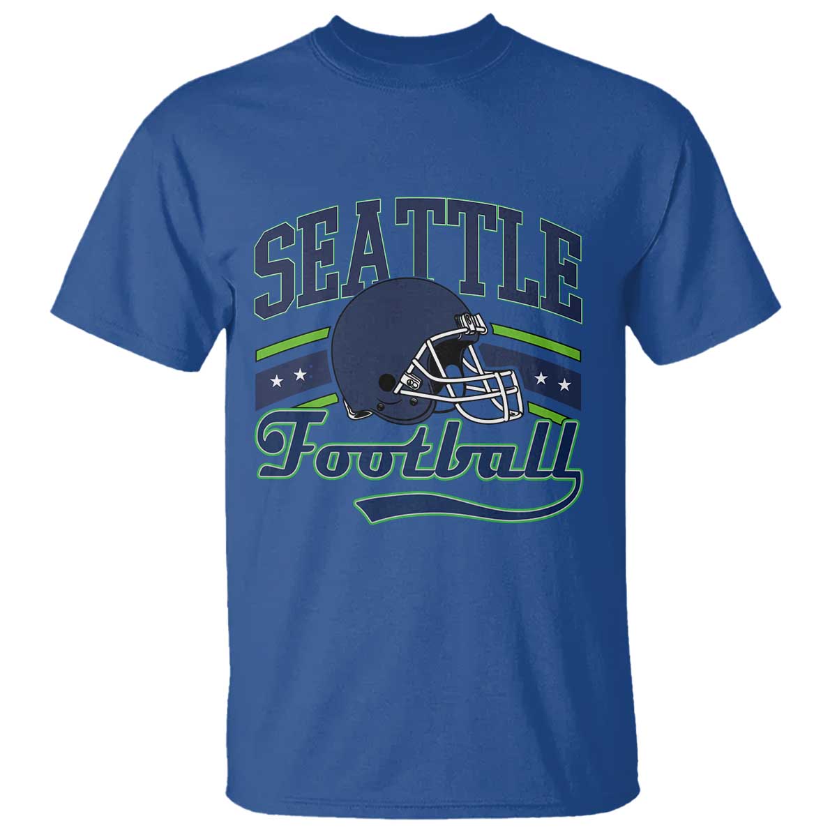 Classic Seattle Athletic Helmet Graphic T Shirt Vintage Game Day Sports Fan