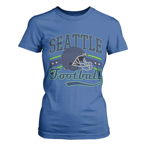 Classic Seattle Athletic Helmet Graphic T Shirt For Women Vintage Game Day Sports Fan