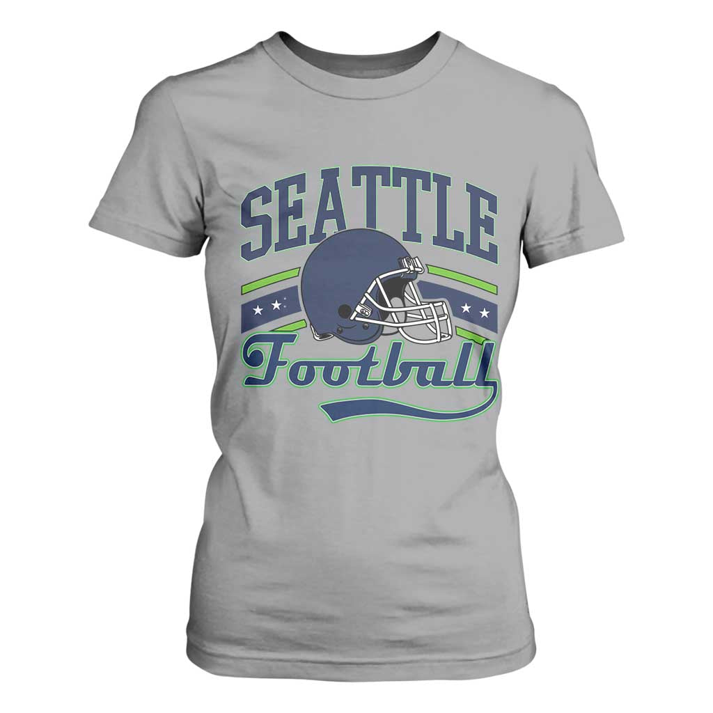 Classic Seattle Athletic Helmet Graphic T Shirt For Women Vintage Game Day Sports Fan