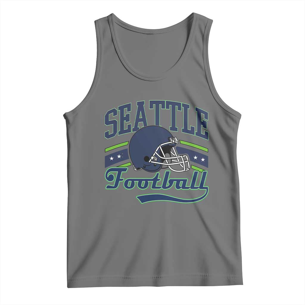 Classic Seattle Athletic Helmet Graphic Tank Top Vintage Game Day Sports Fan