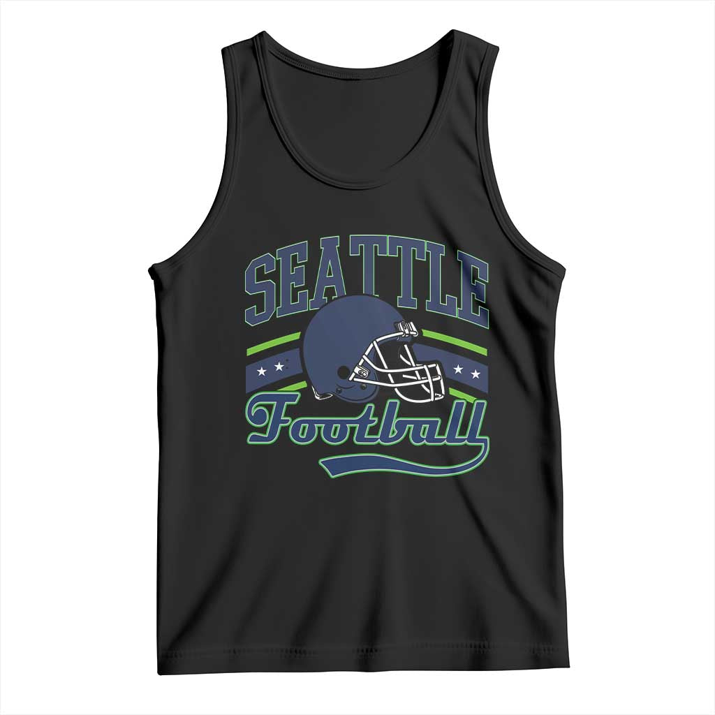 Classic Seattle Athletic Helmet Graphic Tank Top Vintage Game Day Sports Fan TS02 Black Print Your Wear