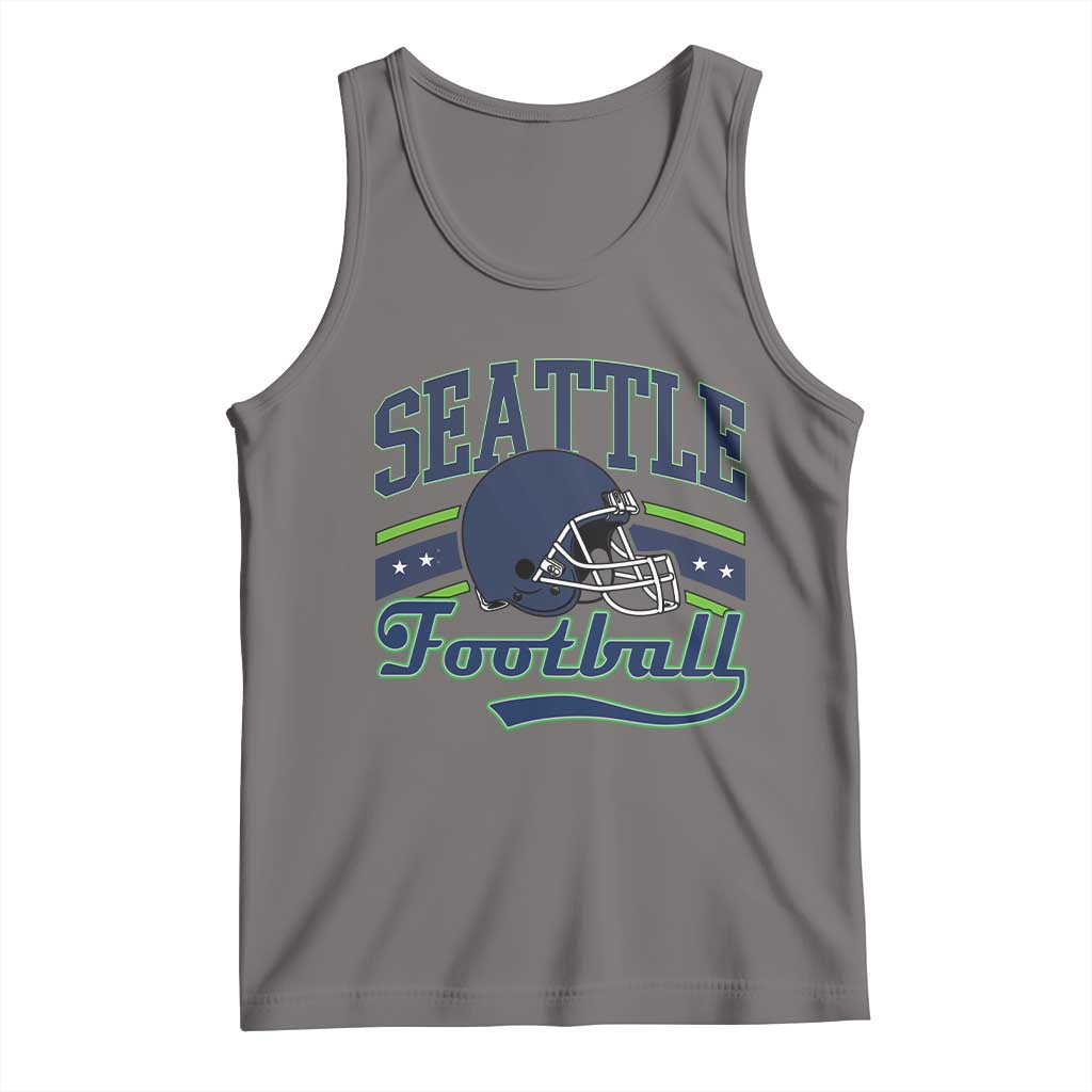 Classic Seattle Athletic Helmet Graphic Tank Top Vintage Game Day Sports Fan