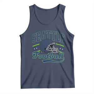 Classic Seattle Athletic Helmet Graphic Tank Top Vintage Game Day Sports Fan