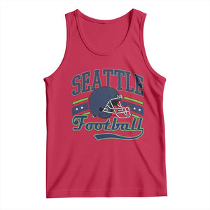 Classic Seattle Athletic Helmet Graphic Tank Top Vintage Game Day Sports Fan