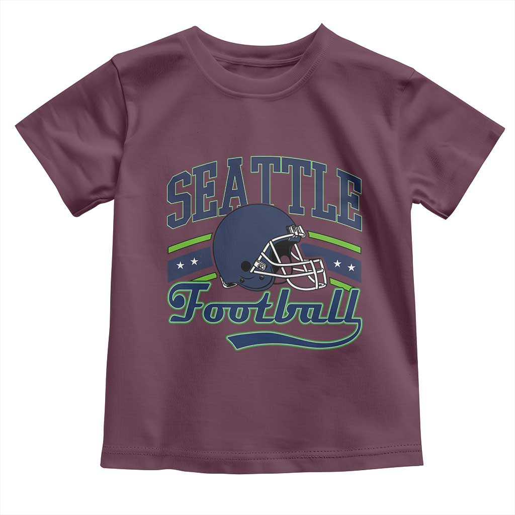Classic Seattle Athletic Helmet Graphic Toddler T Shirt Vintage Game Day Sports Fan
