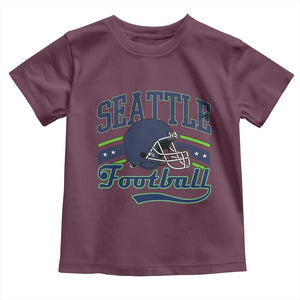 Classic Seattle Athletic Helmet Graphic Toddler T Shirt Vintage Game Day Sports Fan
