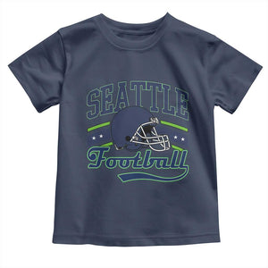 Classic Seattle Athletic Helmet Graphic Toddler T Shirt Vintage Game Day Sports Fan