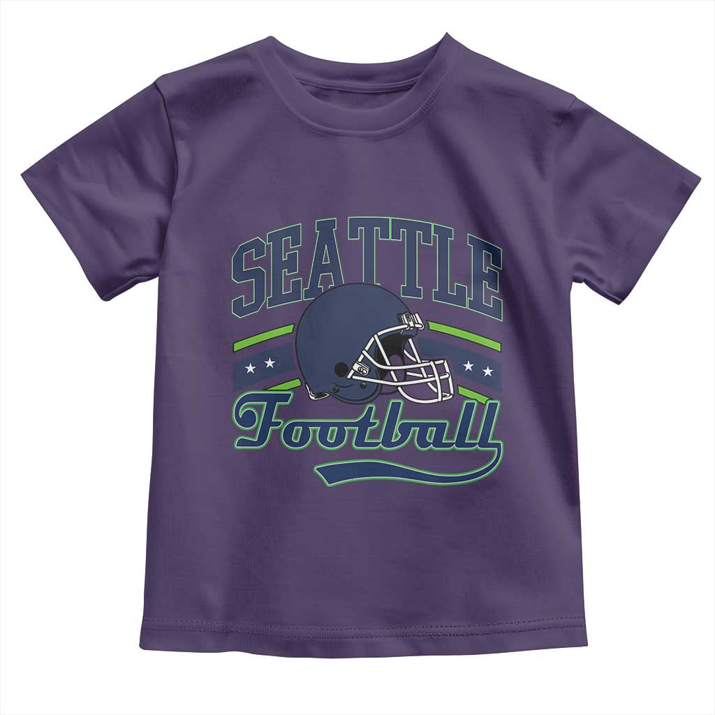Classic Seattle Athletic Helmet Graphic Toddler T Shirt Vintage Game Day Sports Fan