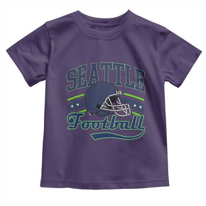 Classic Seattle Athletic Helmet Graphic Toddler T Shirt Vintage Game Day Sports Fan