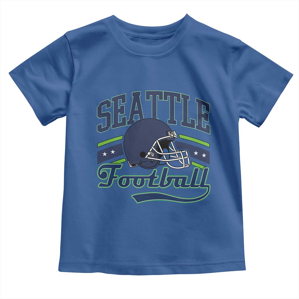 Classic Seattle Athletic Helmet Graphic Toddler T Shirt Vintage Game Day Sports Fan