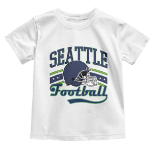 Classic Seattle Athletic Helmet Graphic Toddler T Shirt Vintage Game Day Sports Fan