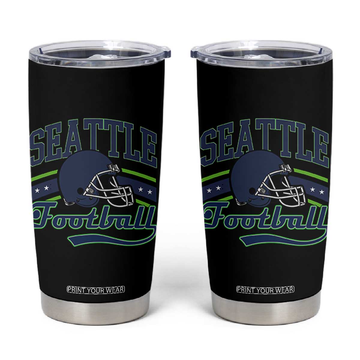 Classic Seattle Athletic Helmet Graphic Tumbler Cup Vintage Game Day Sports Fan TS02 Black Print Your Wear