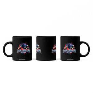 New England Athletic Helmet Graphic Paint Splatter Graphic Coffee Mug Patriotic Game Day Sports Fan