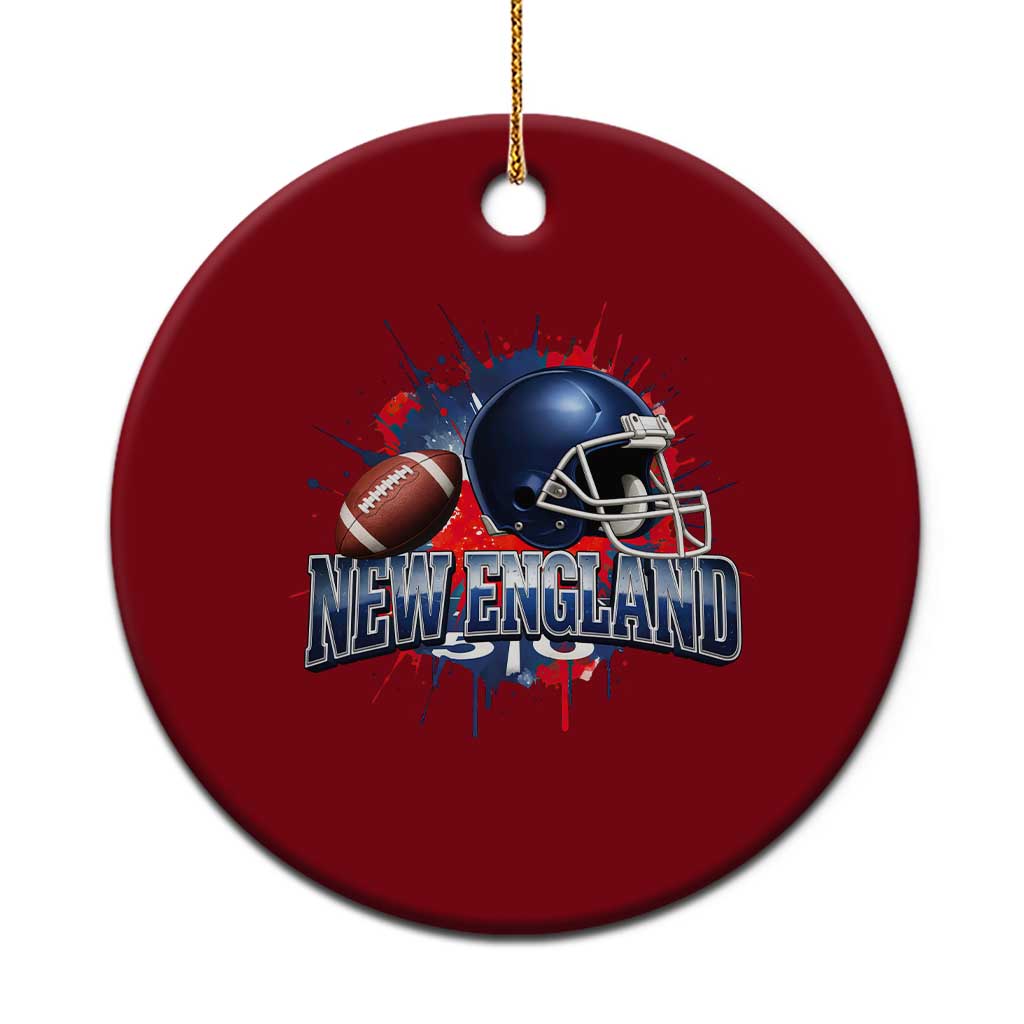 New England Athletic Helmet Graphic Paint Splatter Graphic Ceramic Ornament Patriotic Game Day Sports Fan TS02 1pc Red Print Your Wear