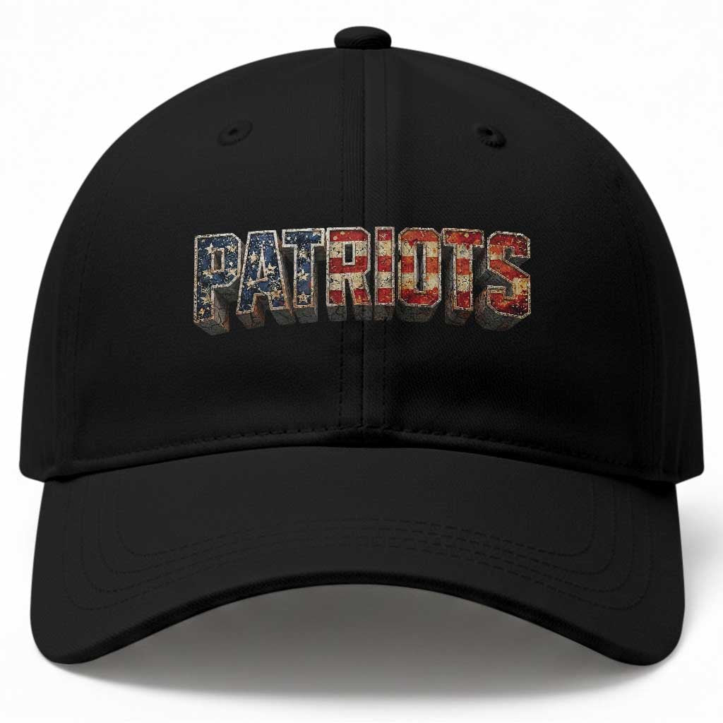 Patriotic American Flag Lettering Sports Graphic Baseball Cap Vintage Game Day Sports Fan TS02 Print Your Wear
