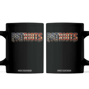 Patriotic American Flag Lettering Sports Graphic Coffee Mug Vintage Game Day Sports Fan