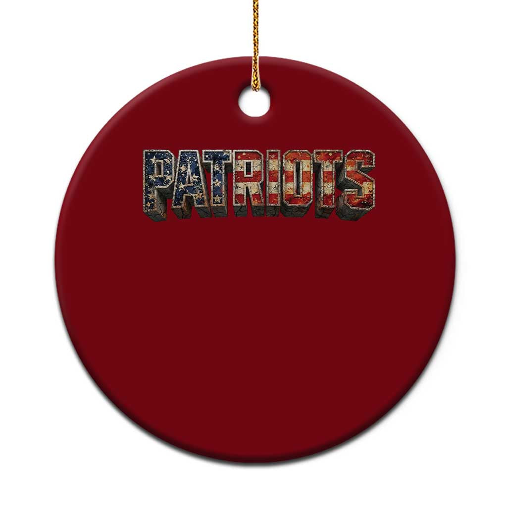 Patriotic American Flag Lettering Sports Graphic Ceramic Ornament Vintage Game Day Sports Fan TS02 1pc Red Print Your Wear