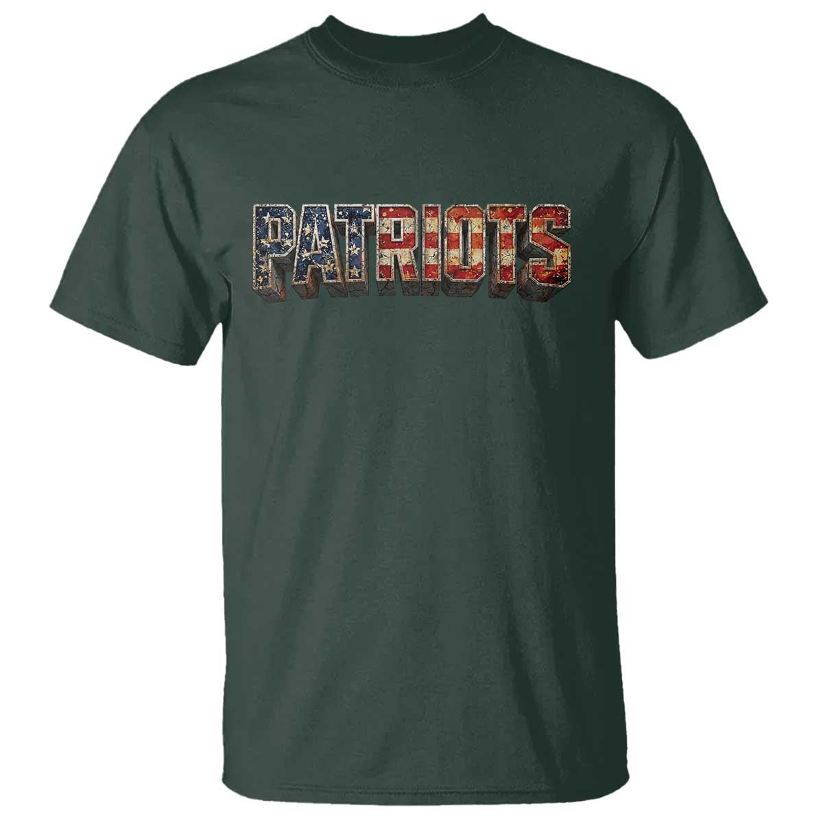 Patriotic American Flag Lettering Sports Graphic T Shirt Vintage Game Day Sports Fan