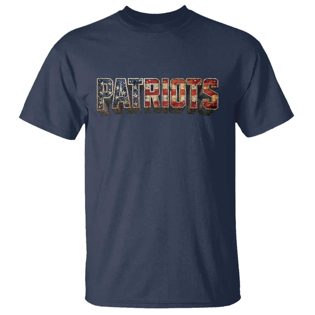 Patriotic American Flag Lettering Sports Graphic T Shirt Vintage Game Day Sports Fan