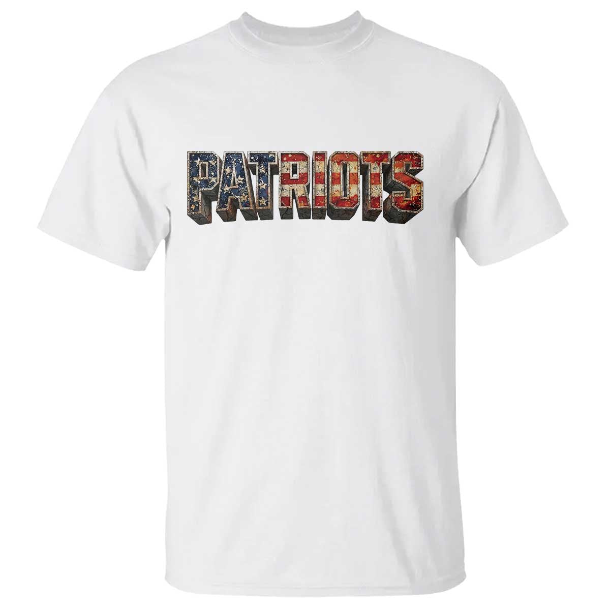 Patriotic American Flag Lettering Sports Graphic T Shirt Vintage Game Day Sports Fan