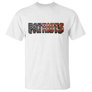 Patriotic American Flag Lettering Sports Graphic T Shirt Vintage Game Day Sports Fan