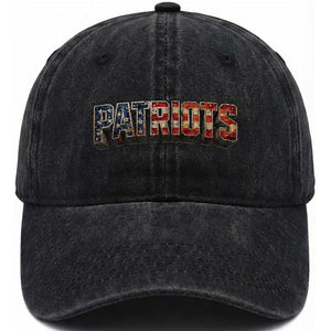 Patriotic American Flag Lettering Sports Graphic Washed Cotton Baseball Cap Vintage Game Day Sports Fan