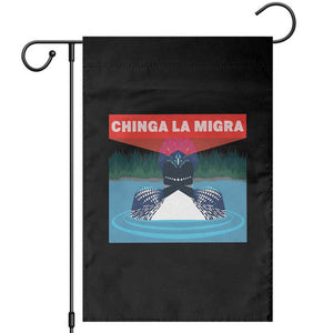 Chinga La Migra Red Eye Laser Loon Garden Flag Political Resist Ice Minnesota Protest TS02 Black Print Your Wear