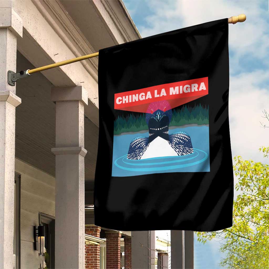 Chinga La Migra Red Eye Laser Loon Garden Flag Political Resist Ice Minnesota Protest TS02 Print Your Wear